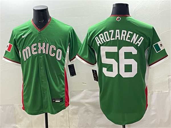 Mens Mexico Baseball #56 Randy Arozarena Green 2026 World Baseball Classic Home Stadium Stitched Jersey->2026 world baseball classic->MLB Jersey