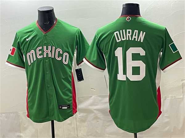 Mens Mexico Baseball #16 Jarren Duran Green 2026 World Baseball Classic Home Stadium Stitched Jersey->2026 world baseball classic->MLB Jersey