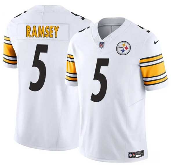 Men & Women & Youth Pittsburgh Steelers #5 Jalen Ramsey White 2025 F.U.S.E. Vapor Limited Stitched Jersey->washington commanders->NFL Jersey