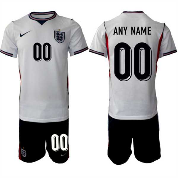 Mens England Custom 2026 White Home Soccer Jersey Suit->->Custom Jersey
