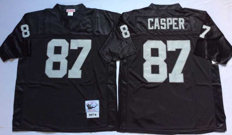 Mens Raiders #87 Dave Casper Black Throwback Stitched Football Jersey->las vegas raiders->NFL Jersey