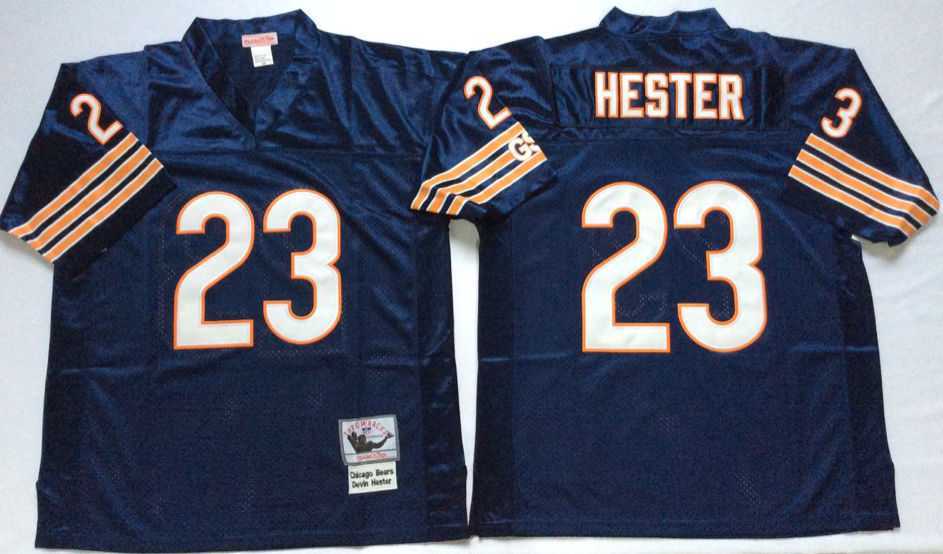 Mens Chicago Bears #23 Devin Hester Navy Throwback Stitched Football Jersey->chicago bears->NFL Jersey