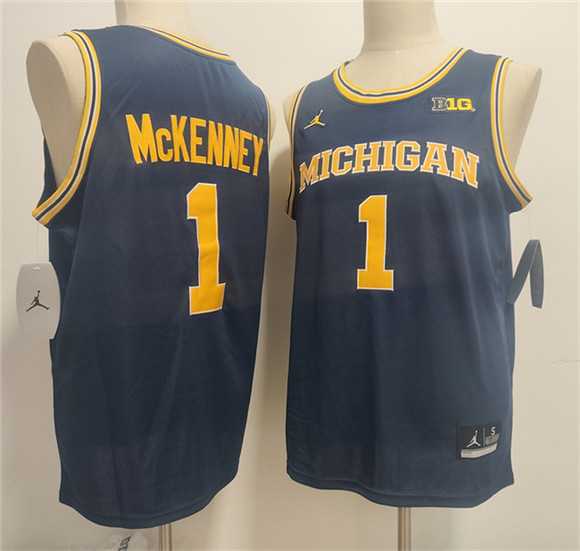 Mens Michigan Wolverines #1 Trey McKenney Navy 2026 Vapor Limited Stitched Jersey->michigan wolverines->NCAA Jersey