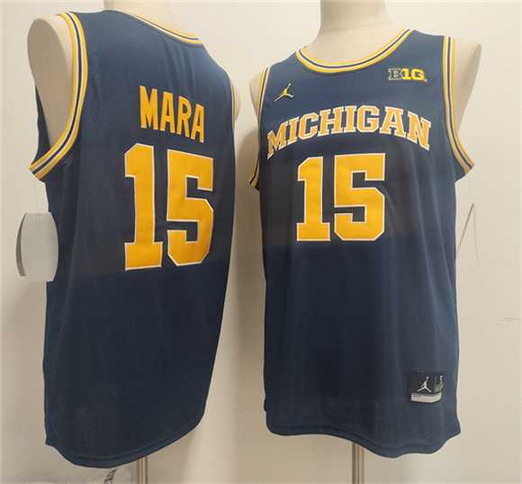 Mens Michigan Wolverines #15 Aday Mara Navy 2026 Vapor Limited Stitched Jersey->michigan wolverines->NCAA Jersey
