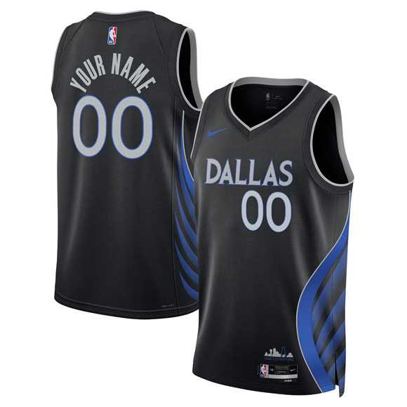 Men%27s Dallas Mavericks Active Player Custom Black 2025-26 City Edition Stitched Basketball Jersey->customized nba jersey->Custom Jersey