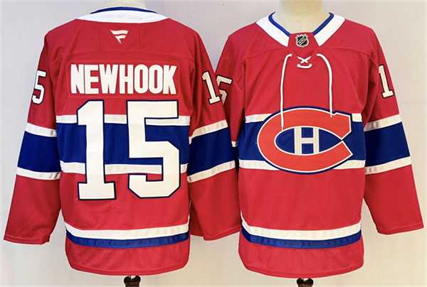 Men%27s Montreal Canadiens #15 Alex Newhook Red 2024-25 Stitched Jersey->toronto maple leafs->NHL Jersey