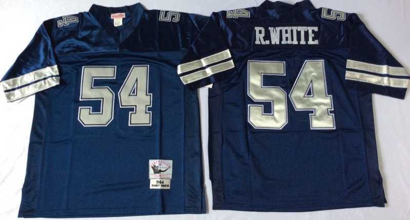 Mens Dallas Cowboys #54 Randy White Navy Throwback Stitched Football Jersey->dallas cowboys->NFL Jersey