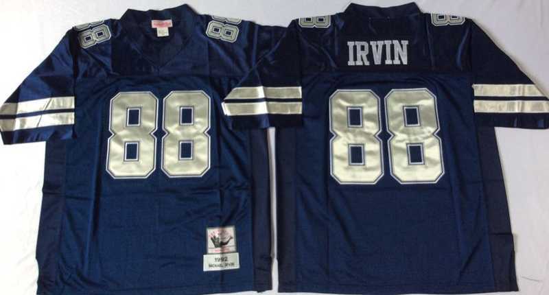 Mens Dallas Cowboys #88 Michael Irvin Navy Throwback Stitched Football Jersey->dallas cowboys->NFL Jersey