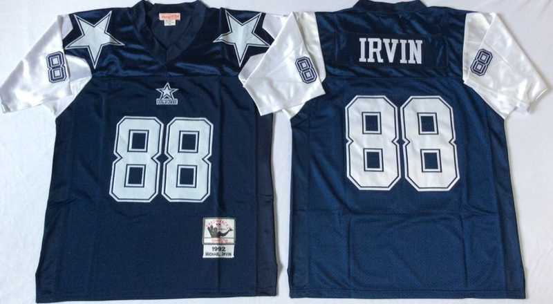 Mens Dallas Cowboys #88 Michael Irvin Navy Thanksgiving Throwback Stitched Football Jersey->dallas cowboys->NFL Jersey