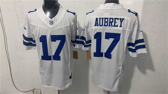 Men%27s Dallas Cowboys #17 Brandon Aubrey White 2026 F.U.S.E Vapor Untouchable Limited Stitched Jersey->denver broncos->NFL Jersey