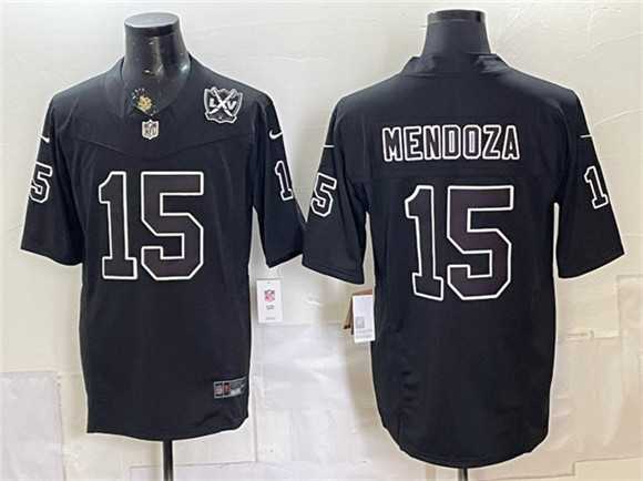 Men%27s Las Vegas Raiders #15 Fernando Mendoza Black F.U.S.E. 65th Anniversary Patch Vapor Untouchable Limited Stitched Jersey->denver broncos->NFL Jersey
