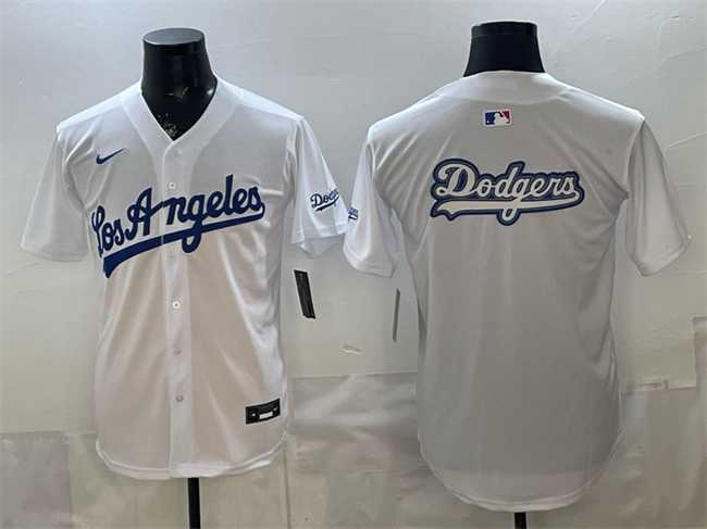 Mens Los Angeles Dodgers Team Big Logo White Alternate Stadium Stitched Jersey Dzhi->los angeles dodgers->MLB Jersey