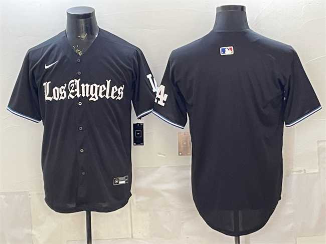 Mens Los Angeles Dodgers Blank Black Gothic Edition Vapor Premier Limited Stitched Jersey Dzhi->los angeles dodgers->MLB Jersey