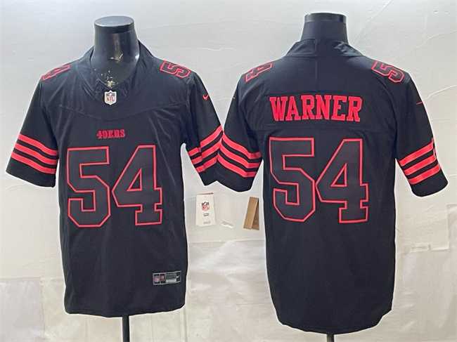 Mens San Francisco 49ers #54 Fred Warner Black F.U.S.E. Stranger Things Edition Vapor Limited Stitched Jersey->san francisco 49ers->NFL Jersey
