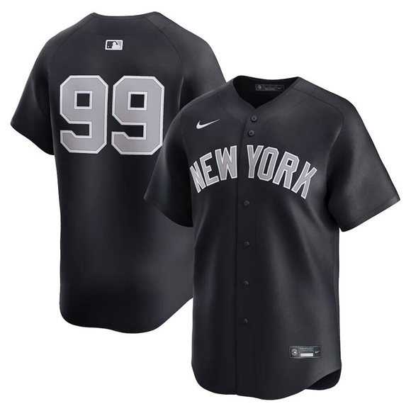 Mens New York Yankees #99 Aaron Judge Navy Alternate Limited Stitched Jersey Dzhi->new york yankees->MLB Jersey