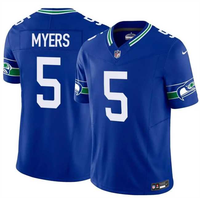 Men%27s Seattle Seahawks #5 Jason Myers Royal 2025 F.U.S.E Throwback Vapor Limited Stitched Jersey Dzhi->seattle seahawks->NFL Jersey