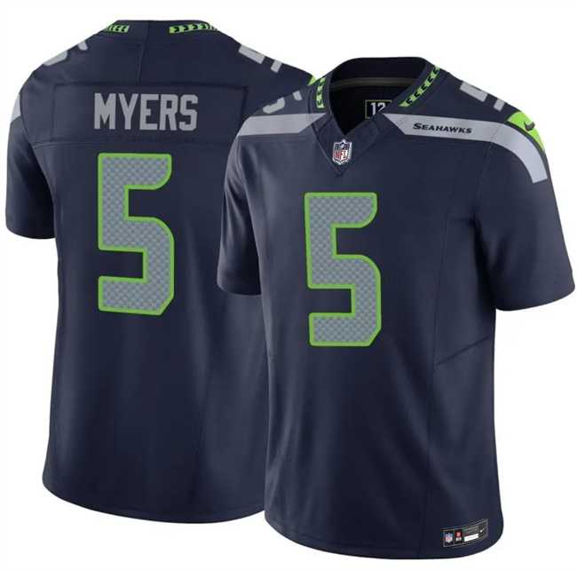 Men%27s Seattle Seahawks #5 Jason Myers Navy 2025 F.U.S.E. Vapor Untouchable Limited Stitched Jersey Dzhi->san francisco 49ers->NFL Jersey
