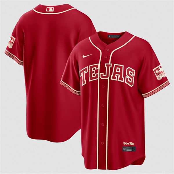 Men%27s Texas Rangers Blank Red 2026 City Connect Stadium Stitched Jersey Dzhi->toronto blue jays->MLB Jersey
