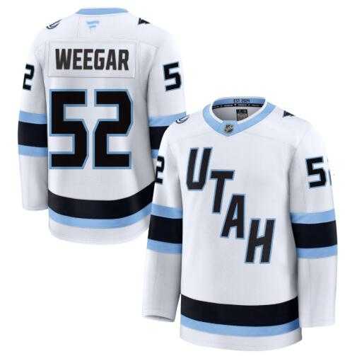 Mens Utah Mammoth #52 Mackenzie Weegar Fanatics White Away Premium Jersey Dzhi Mens Utah Mammoth #52 Mackenzie Weegar Fanatics White Away Premium Jersey Dzhi