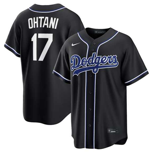 Men%27s Los Angeles Dodgers #17 Shohei Ohtani 2026 Black Out Stitched Jersey Dzhi->kansas city royals->MLB Jersey