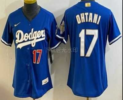 Womens Los Angeles Dodgers #17 Shohei Ohtani Blue 2026 Gold Collection Limited Jersey->mlb womens jerseys->MLB Jersey