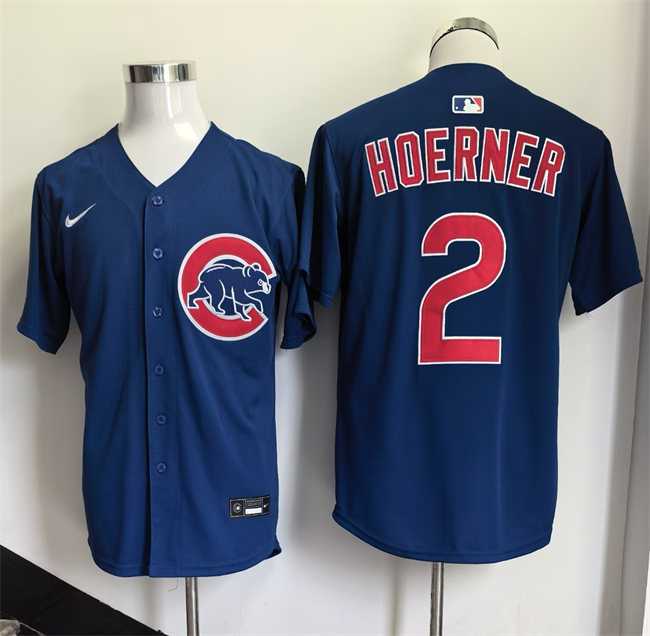 Mens Chicago Cubs #2 Nico Hoerner Blue 2026 Limited Stitched Jersey->chicago cubs->MLB Jersey