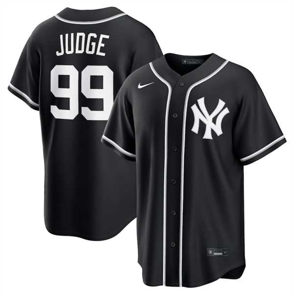 Mens New York Yankees #99 Aaron Judge Black Out Stitched Jersey Dzhi->new york yankees->MLB Jersey