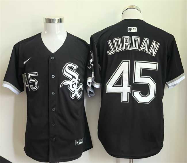 Men%27s Chicago White Sox #45 Michael Jordan Black Limited Stitched Jersey->chicago white sox->MLB Jersey