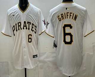 Men%27s Pittsburgh Pirates #6 Konnor Griffin White Limited Jersey->san diego padres->MLB Jersey