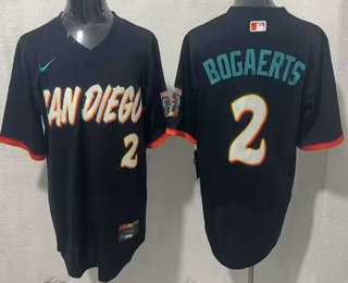 Mens San Diego Padres #2 Xander Bogaerts Black 2026 City Connect Stadium Jersey->san diego padres->MLB Jersey