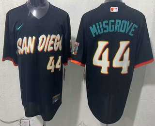 Mens San Diego Padres #44 Joe Musgrove Black 2026 City Connect Stadium Jersey->san diego padres->MLB Jersey