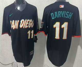 Mens San Diego Padres #11 Yu Darvish Black 2026 City Connect Stadium Jersey->san diego padres->MLB Jersey