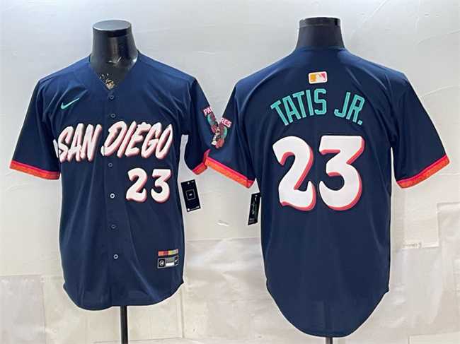 Mens San Diego Padres #23 Fernando Tatis Jr. Obsidian 2026 City Connect Limited Stitched Jersey->san diego padres->MLB Jersey
