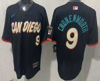 Mens San Diego Padres #9 Jake Cronenworth Black 2026 City Connect Stadium Jersey->san diego padres->MLB Jersey