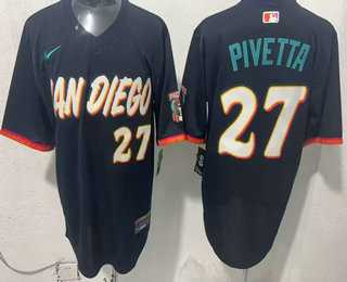 Mens San Diego Padres #27 Nick Pivetta Black 2026 City Connect Stadium Jersey->san diego padres->MLB Jersey
