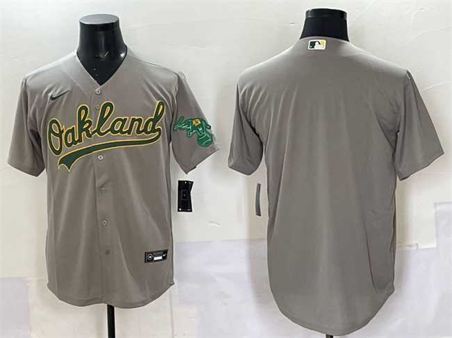 Mens Oakland Athletics Blank Grey Cool Base Stitched Jersey->oakland athletics->MLB Jersey