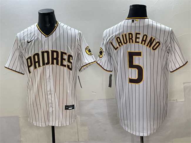 Men%27s San Diego Padres #5 Ramon Laureano White Cool Base Stitched Jersey->san francisco giants->MLB Jersey