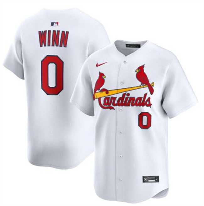 Mens St. Louis Cardinals #0 Masyn Winn White Home Limited Stitched Jersey Dzhi->st.louis cardinals->MLB Jersey