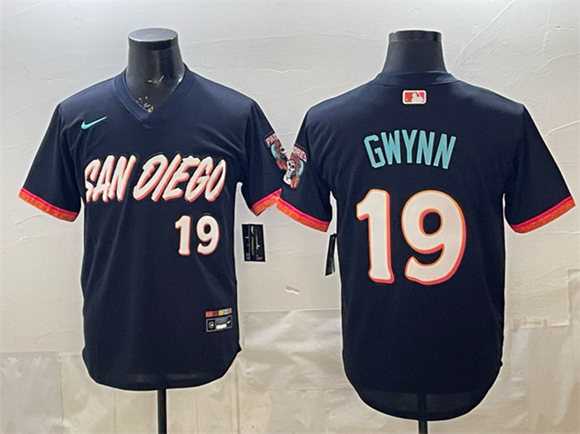 Men%27s San Diego Padres #19 Tony Gwynn Obsidian 2026 City Connect Stadium Stitched Jersey->detroit tigers->MLB Jersey
