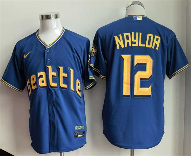 Men%27s Seattle Mariners #12 Josh Naylor Royal 2025 Cool Base Stitched jersey->san diego padres->MLB Jersey