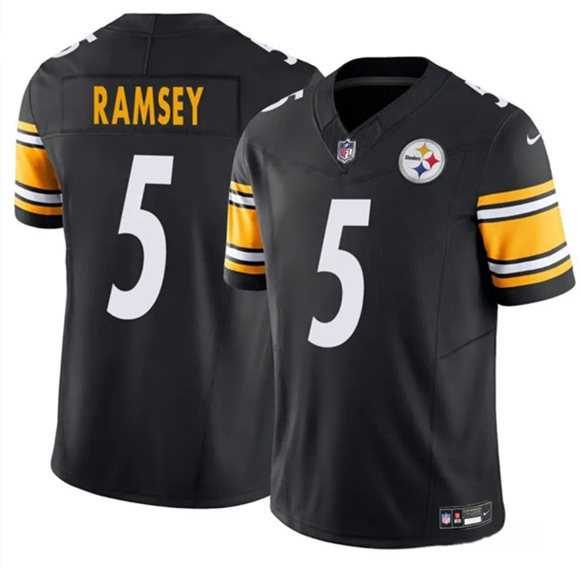 Youth Pittsburgh Steelers #5 Jalen Ramsey Black 2023 F.U.S.E. Vapor Untouchable Limited Stitched Jersey Dzhi->pittsburgh steelers->NFL Jersey
