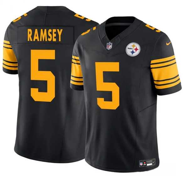 Youth Pittsburgh Steelers #5 Jalen Ramsey Black 2024 F.U.S.E. Color Rush Limited Stitched Jersey Dzhi->baltimore orioles->MLB Jersey