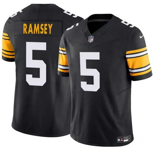 Youth Pittsburgh Steelers #5 Jalen Ramsey Black 2024 F.U.S.E. Alternate Vapor Limited Stitched Jersey Dzhi->pittsburgh steelers->NFL Jersey
