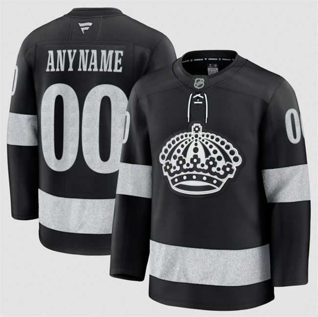 Mens Los Angeles Kings Custom Black Alternate Stitched Hockey Jersey->customized nhl jersey->Custom Jersey