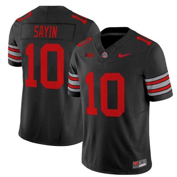 Mens Ohio State Buckeyes #10 Julian Sayin Black F.U.S.E. Stitched Football Jersey Dzhi->ohio state buckeyes->NCAA Jersey
