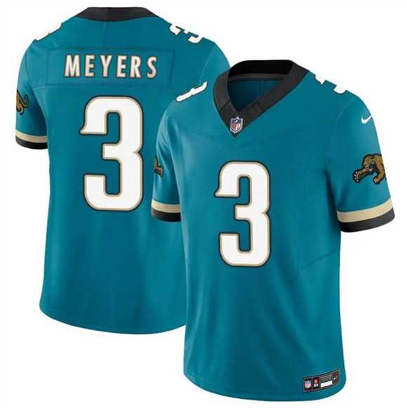 Mens Jacksonville Jaguars #3 Jokobi Meyers Teal 2025 F.U.S.E. Prowler Throwback Vapor Limited Stitched Jersey Dzhi->jacksonville jaguars->NFL Jersey