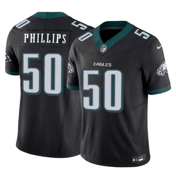 Men%27s Philadelphia Eagles #50 Jaelan Phillips Black 2025 F.U.S.E. Vapor Untouchable Limited Stitched Jersey Dzhi->jacksonville jaguars->NFL Jersey