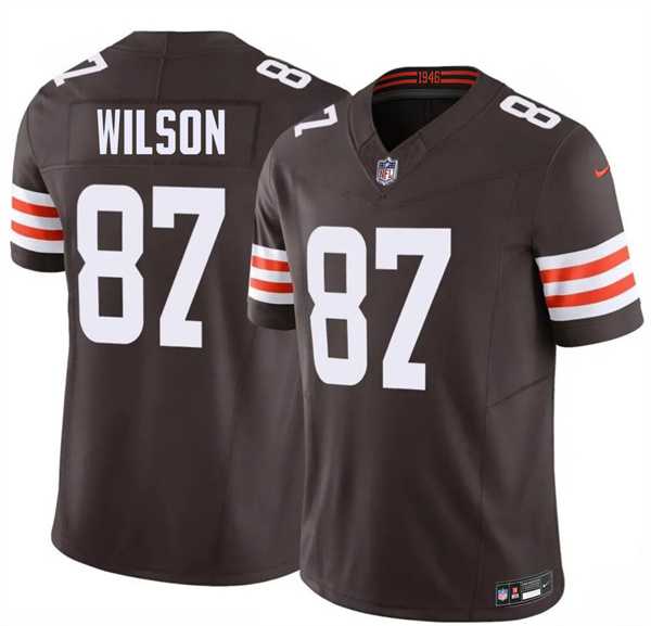 Men%27s Cleveland Browns #87 Kole Wilson Brown 2026 Draft F.U.S.E. Vapor Limited Stitched Jersey Dzhi->cleveland browns->NFL Jersey