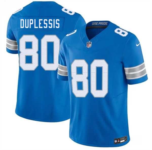Men%27s Detroit Lions #80 Kyre Duplessis Blue 2026 F.U.S.E. Vapor Limited Stitched Jersey Dzhi->denver broncos->NFL Jersey