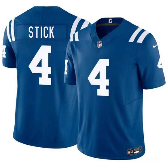 Mens Indianapolis Colts #4 Easton Stick Blue 2026 F.U.S.E. Vapor Limited Stitched Jersey Dzhi->indianapolis colts->NFL Jersey